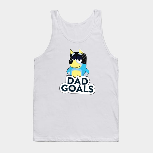 Dad Goals, Bluey Tank Top by Justine Nolanz